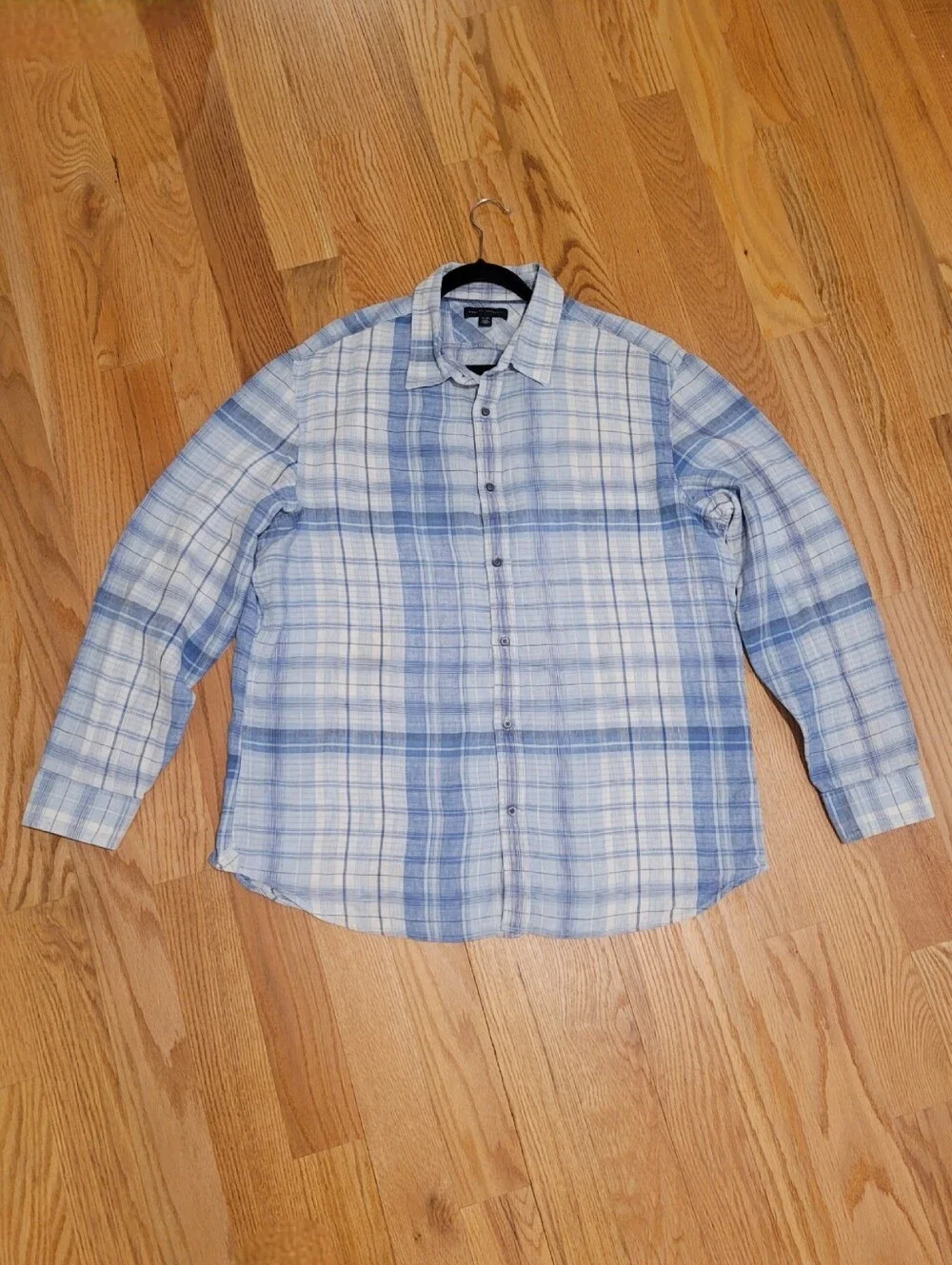 Banana Republic | Light Blue and White Plaid Shirt - XXL